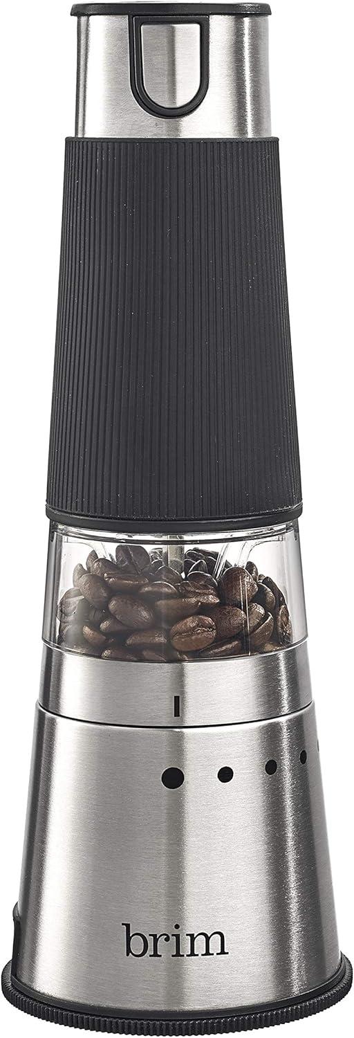 Brim - 1.6-Oz Electric Handheld Electric Coffee Grinder - Stainless Steel