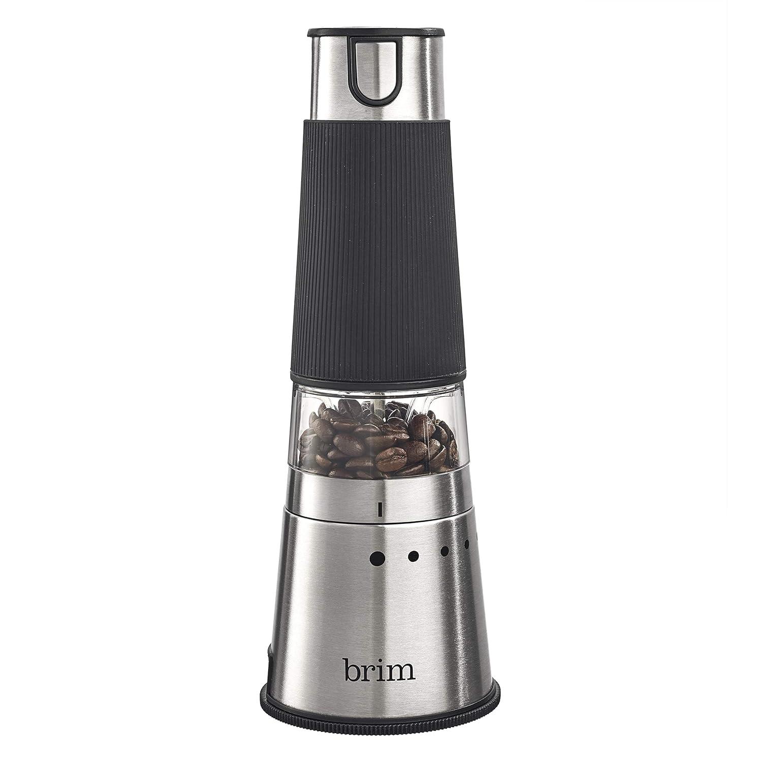 Brim - 1.6-Oz Electric Handheld Electric Coffee Grinder - Stainless Steel