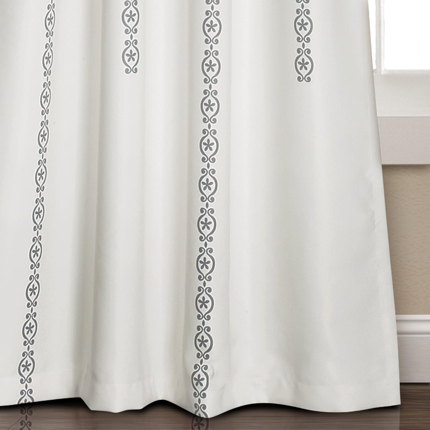 Lush Decor Medallion Semi-Sheer Rod pocket Curtain Panels (Set of 2)