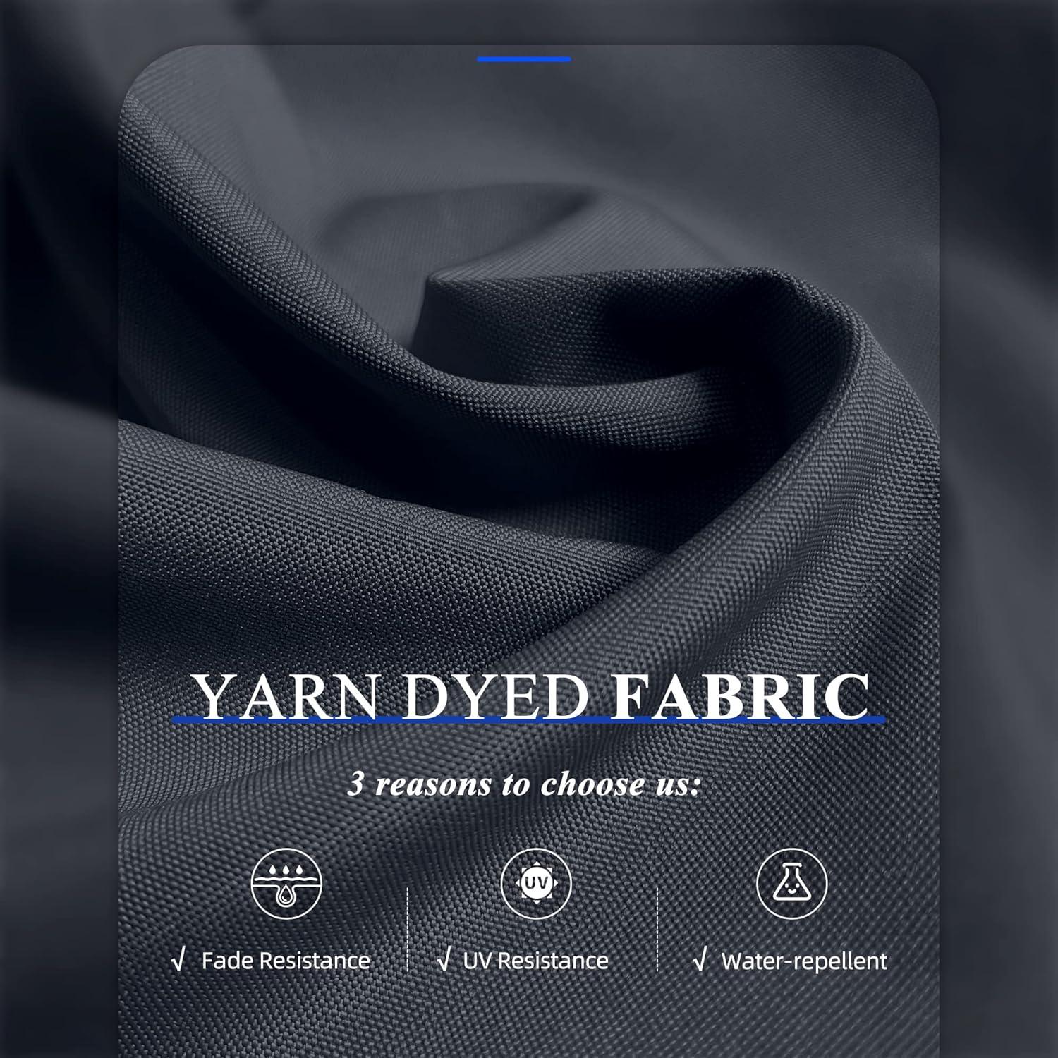 PURPLE LEAF 11 FT Square Patio Umbrella Large Cantilever Outdoor Aluminum Offset Umbrella with 360-degree Rotation for Garden Deck Backyard Pool, Grey