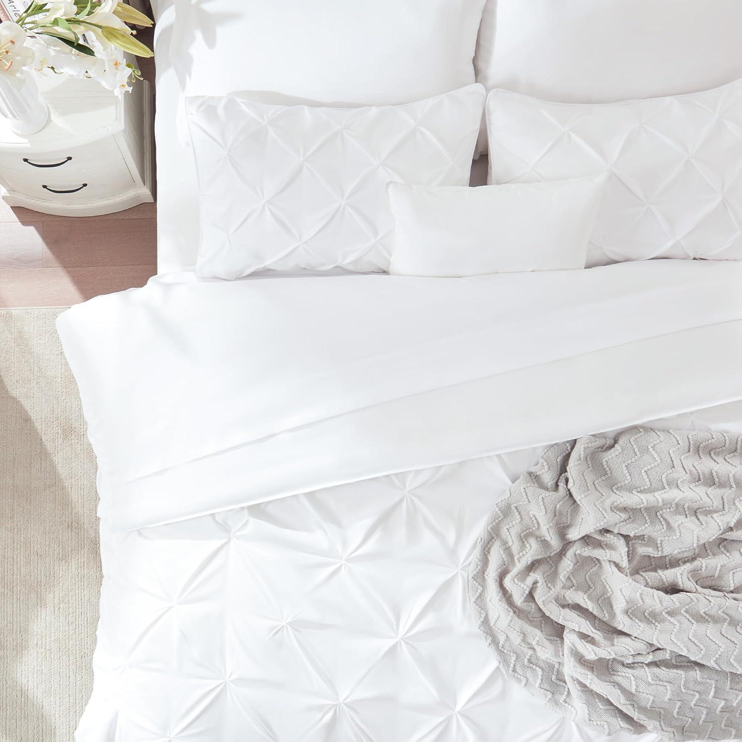 Bed-in-A-Bag Pleated Comforter Set with Bed Sheets