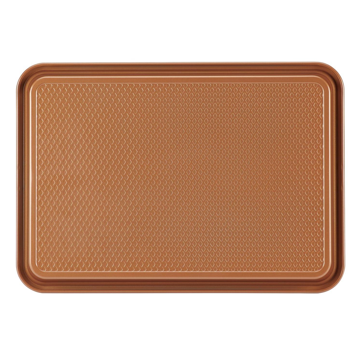 Ayesha Curry Ayesha Curry Bakeware Nonstick Cookie Pan, Loaf Pan, And Cake Pan Set, 7-Piece, Copper