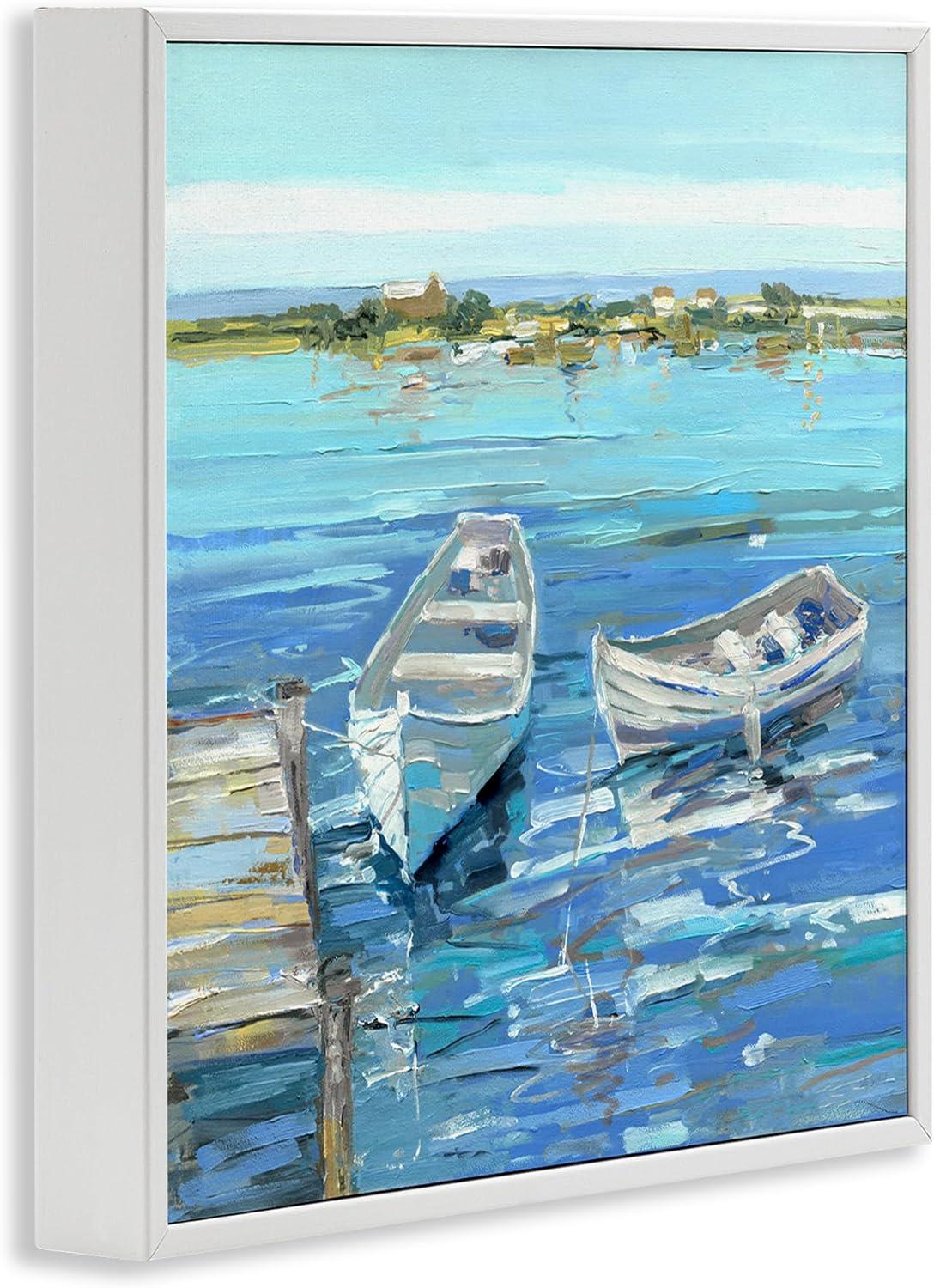Stupell Industries " Serene Rowboats Ocean Dock " by Sally Swatland Painting Print