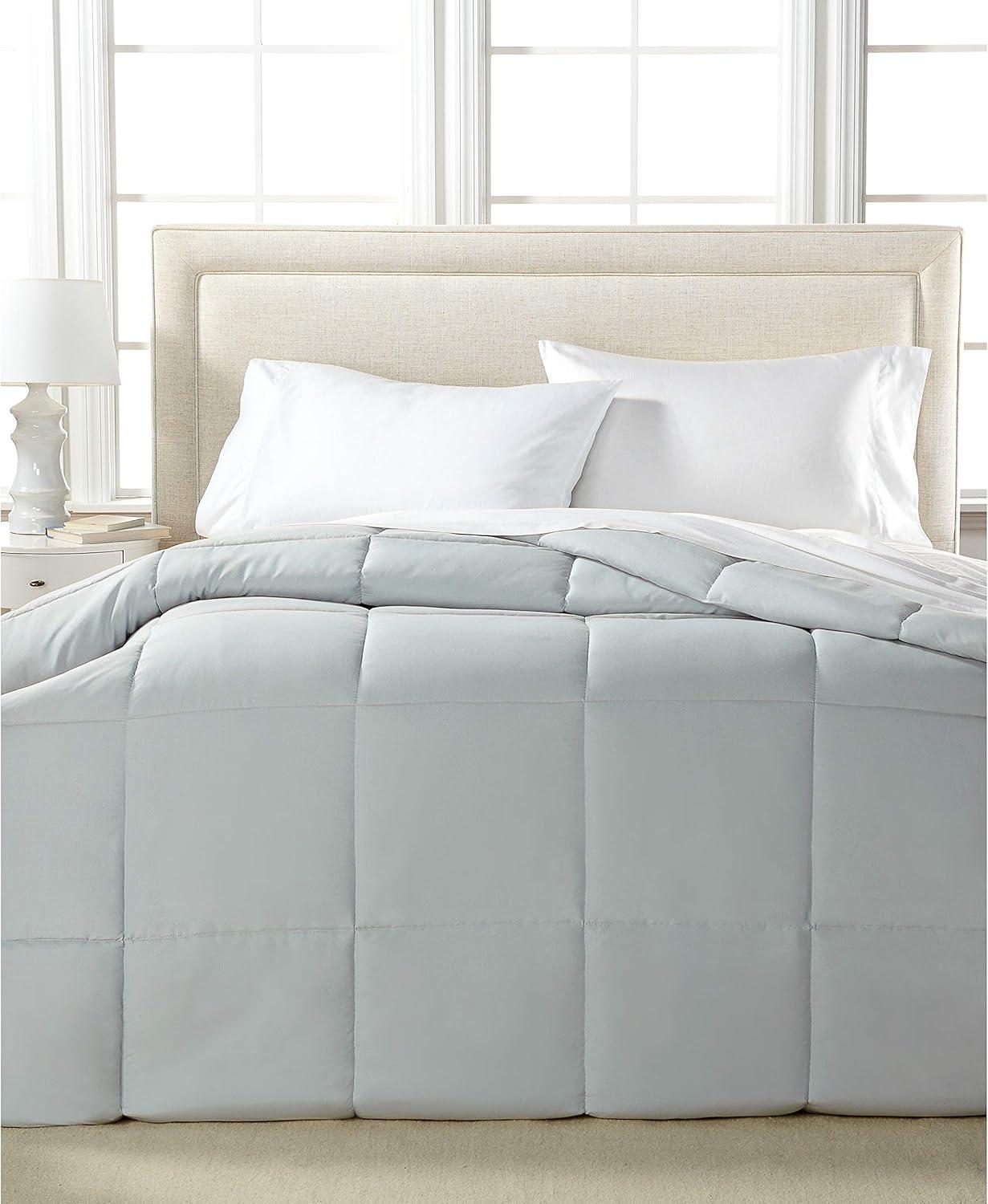 Royal Luxe Lightweight Microfiber Down Alternative Comforter FULL QUEEN Platinum