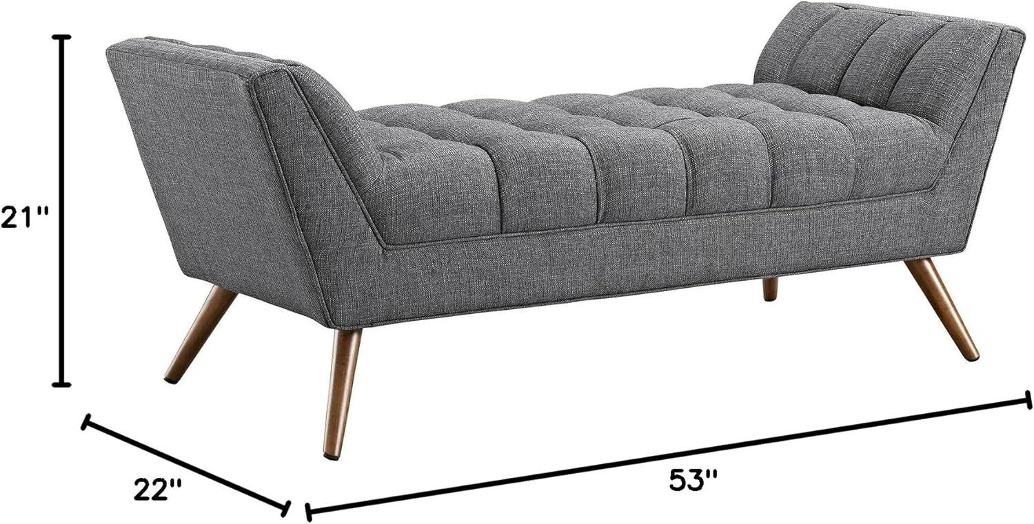 Ergode Response Medium Upholstered Fabric Bench - Gray