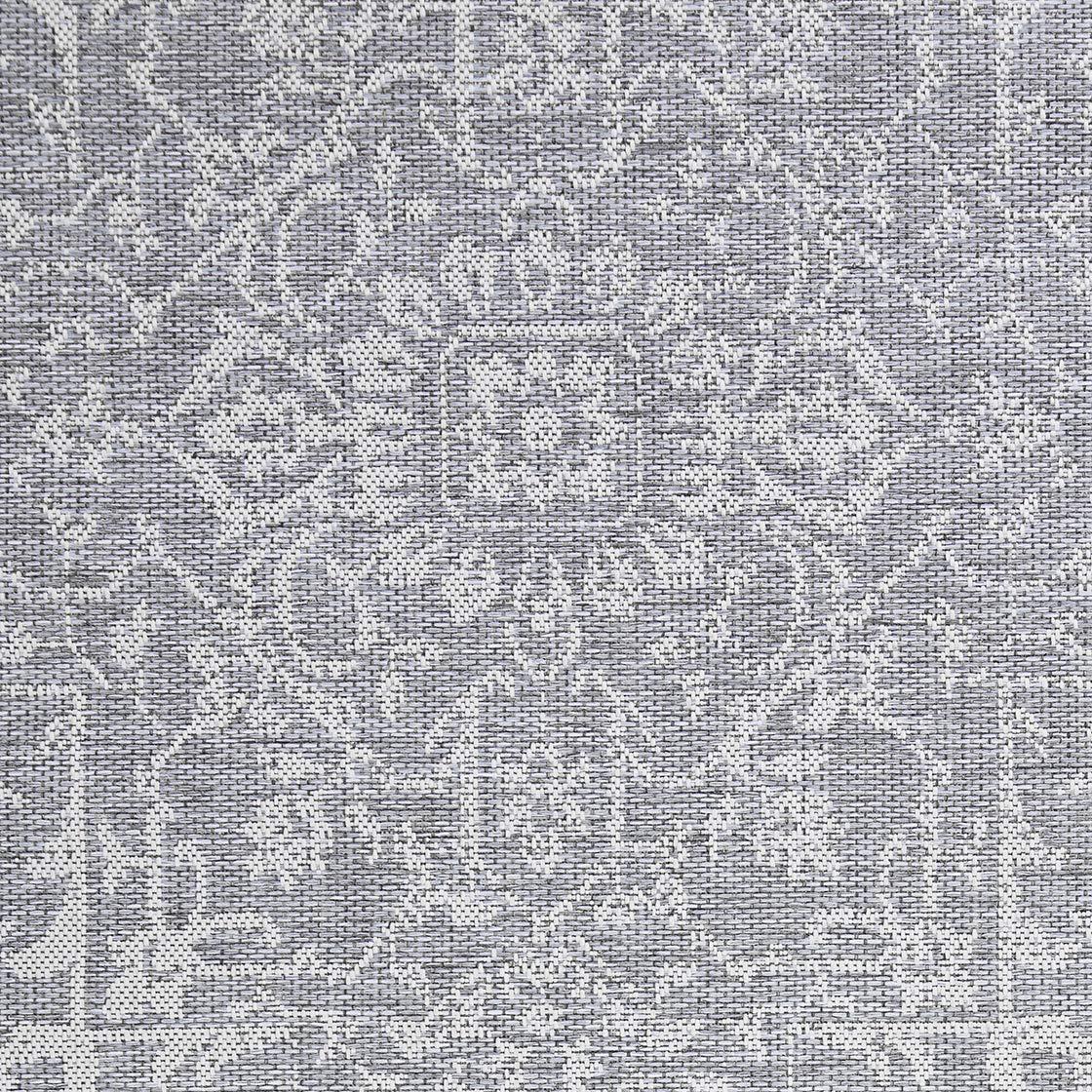 Couristan Monte Carlo Palmette Indoor/Outdoor Area Rug, 3'9" x 5'5", Grey-Ivory