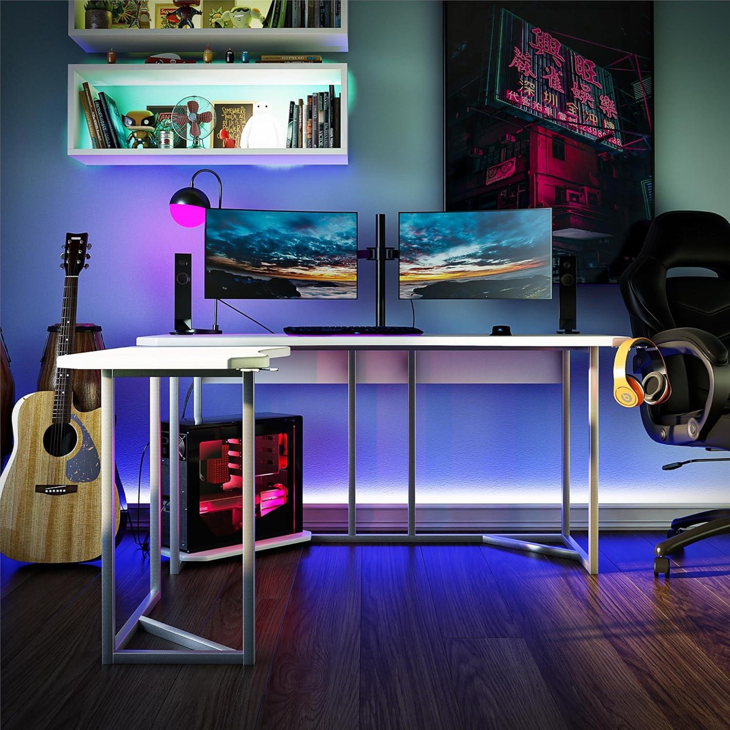 Quest Gaming L-Desk with CPU Stand