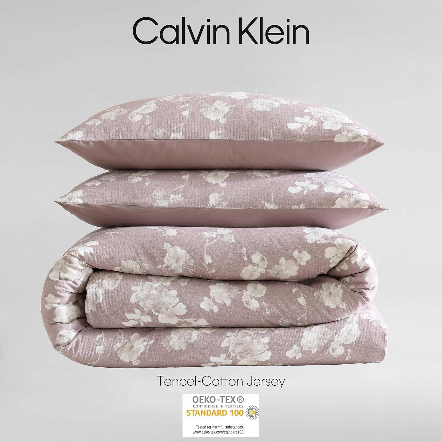 Eternity Floral Mauve Pink Cotton King Bedspread Set