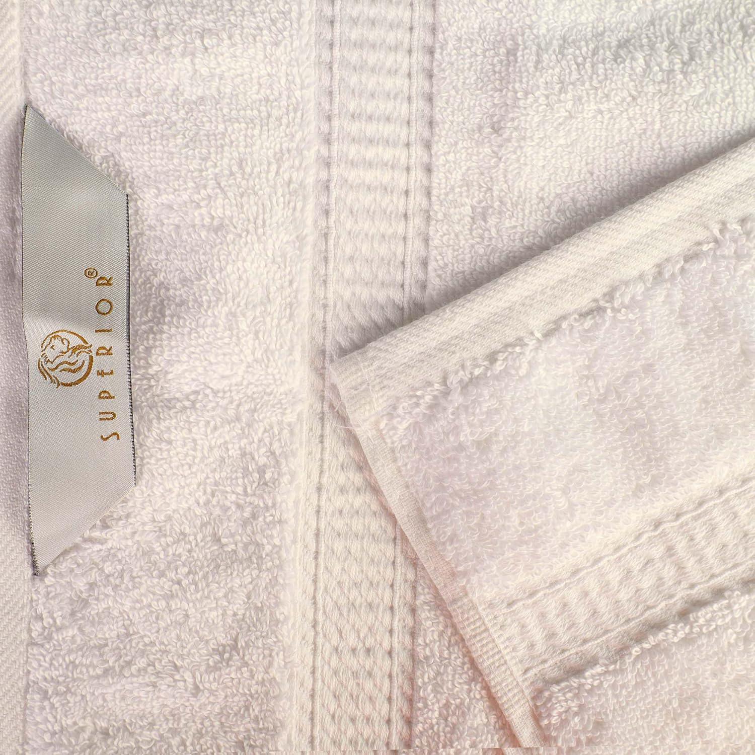 SUPERIOR Solid Egyptian Cotton Towel Set, Washcloths 13 x 13 , Hand Towels 20 x 30 , Bath Towels 30 x 55 , Cream, 6-Pieces Cream 6-Piece Towel Set