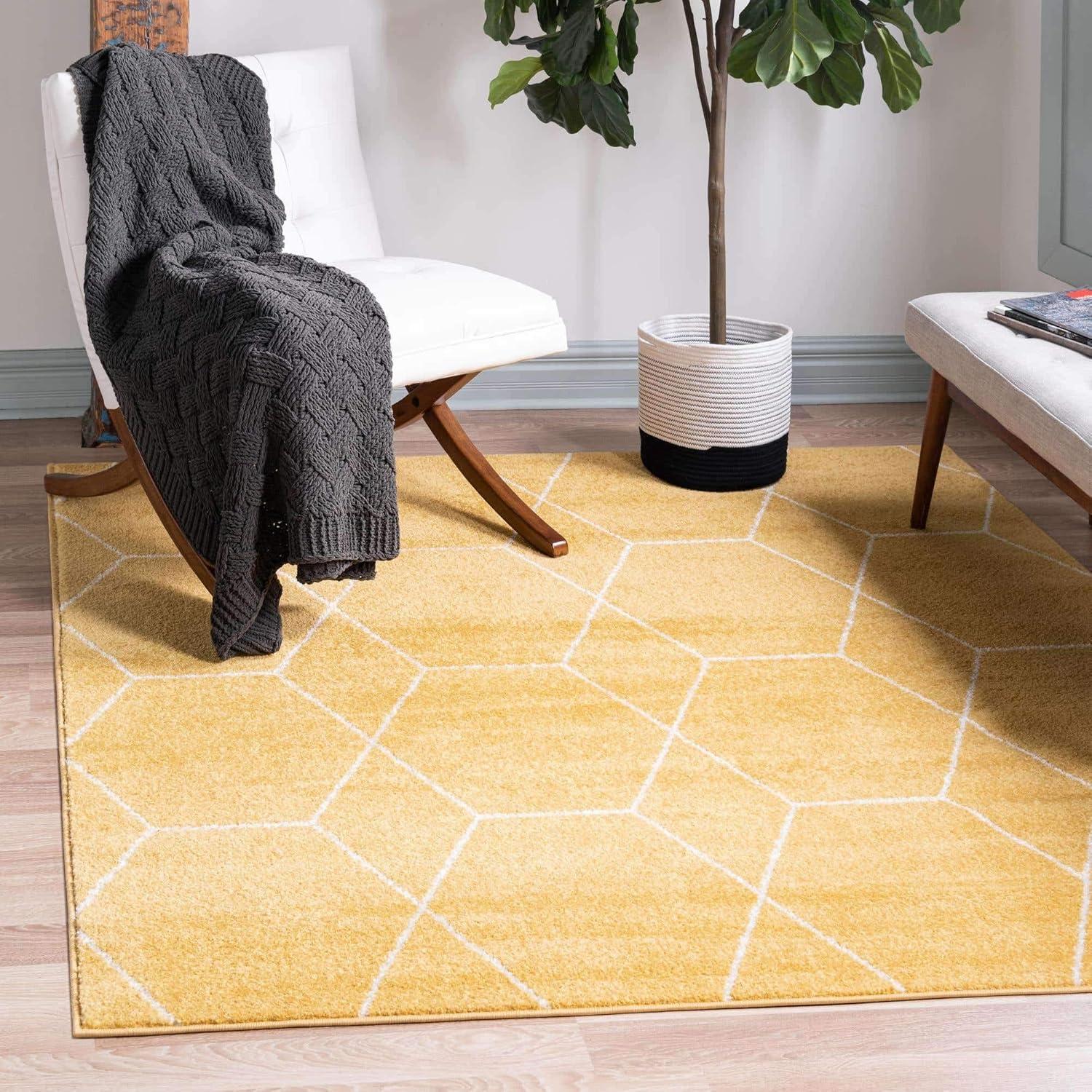 Unique Loom Trellis Frieze Geometric Trellis Indoor Woven Area Rug