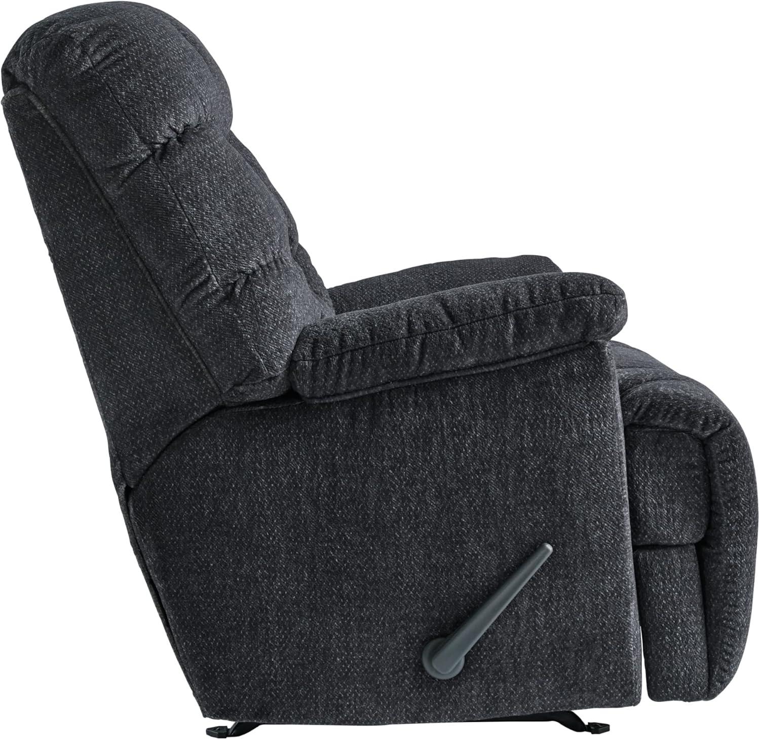 Charcoal Metal Oversized Recliner with Pillow Top Arms