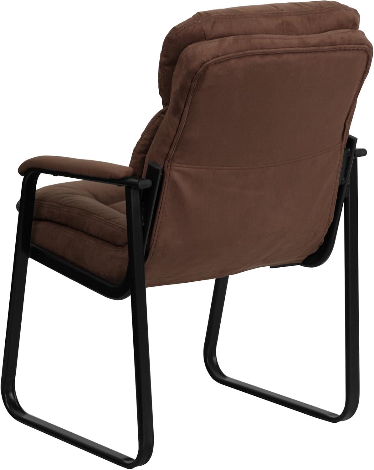 Flash Furniture Isla Modern LeatherSoft Executive Side Reception Chair with Sled Base