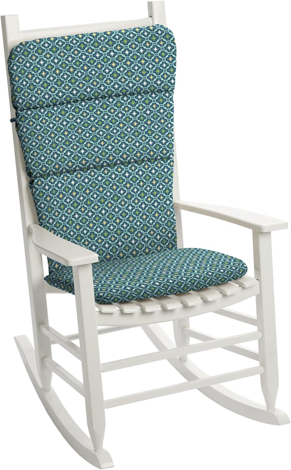 Arden Selections Outdoor Rocking Chair or Adirondack Cushion, 20 x 17, Water Repellent, Fade Resistant 17 x 20, Alana Tile