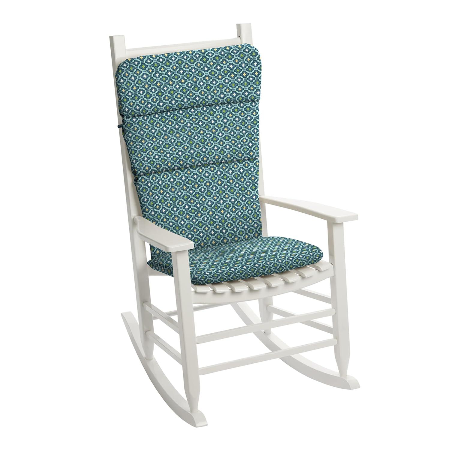 ARDEN Outdoor Rocking Chair or Adirondack Cushion, 20 x 17, Water Repellent, Fade Resistant 17 x 20, Alana Tile