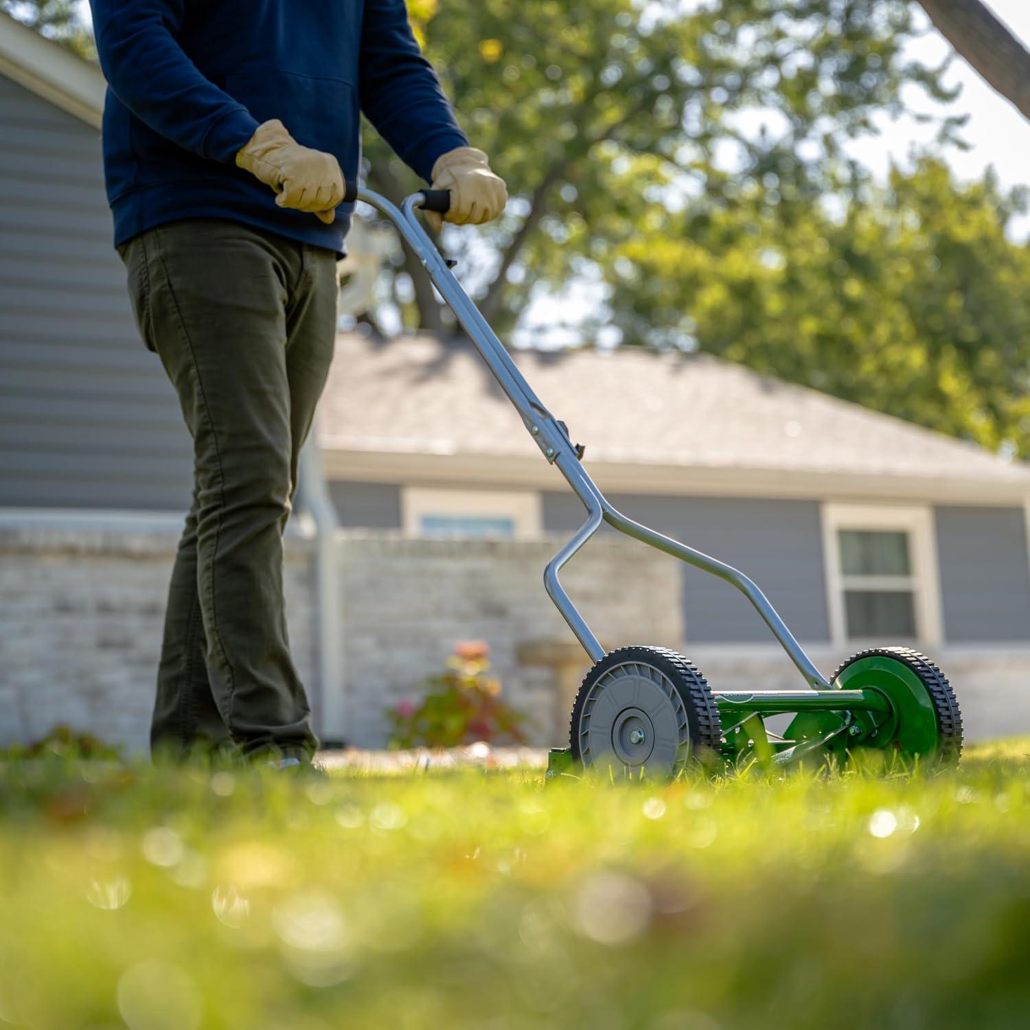 Scotts Green 14-Inch 5-Blade Manual Push Reel Lawn Mower