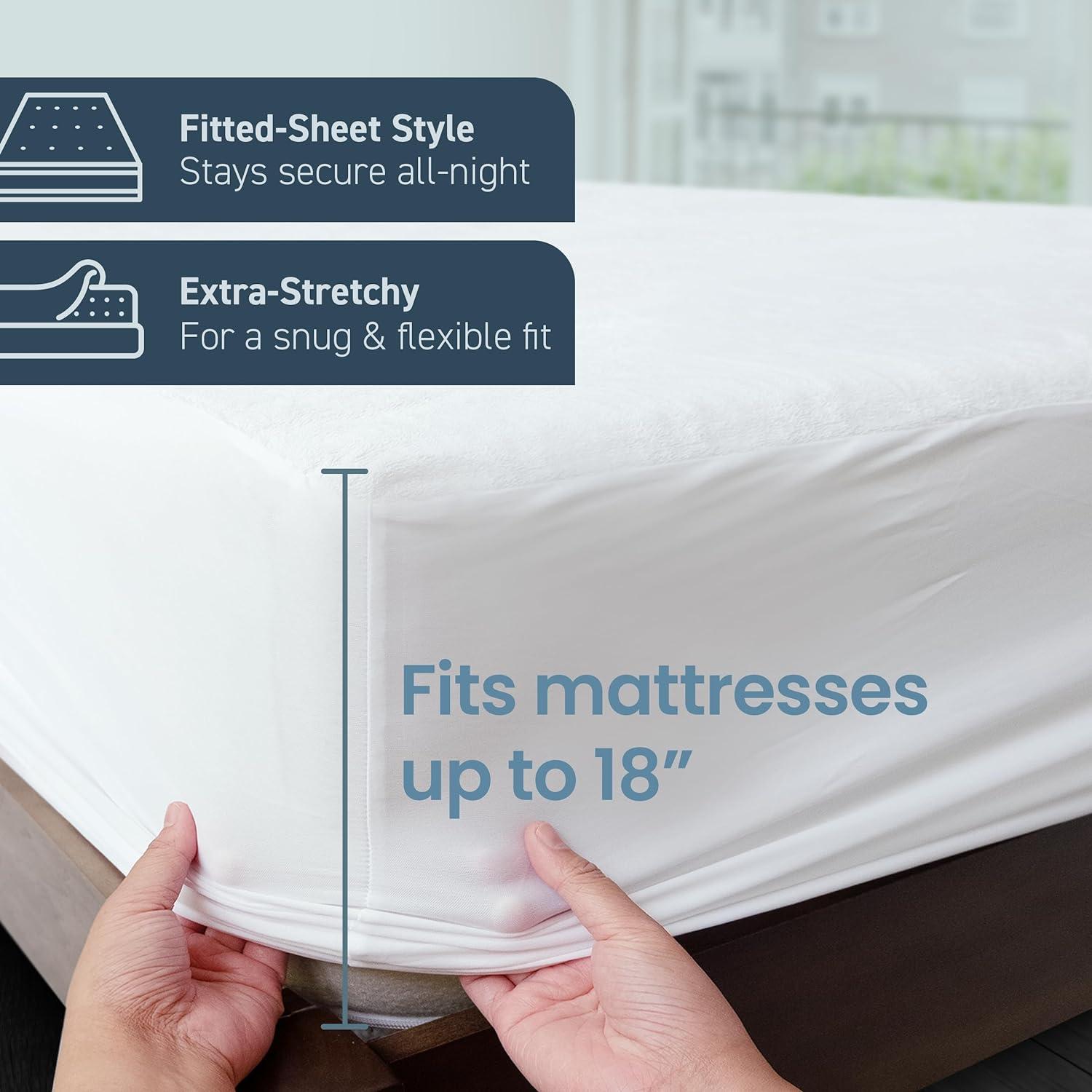 Full Size Waterproof Cotton Terry Mattress Protector