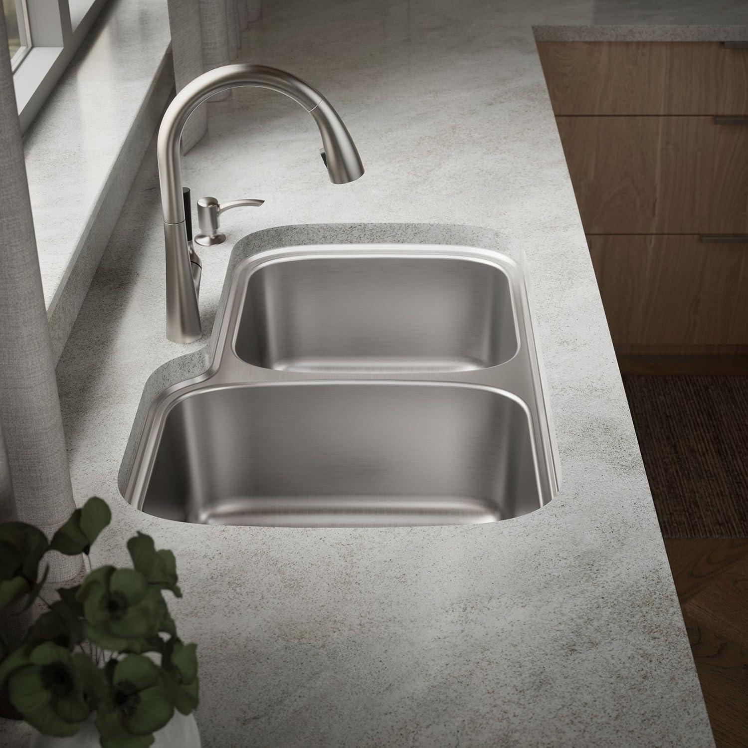 Kohler K-R75791-2PC-NA All-In- One-Kit Kitchen Sink, Brushed Stainless