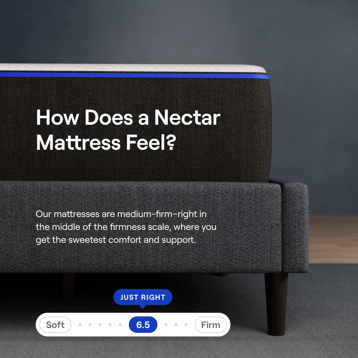 Nectar Queen Mattress - 365 Night Home Trial - Gel Memory Foam Mattress - CertiPUR-US Certified Foams - Forever Warranty