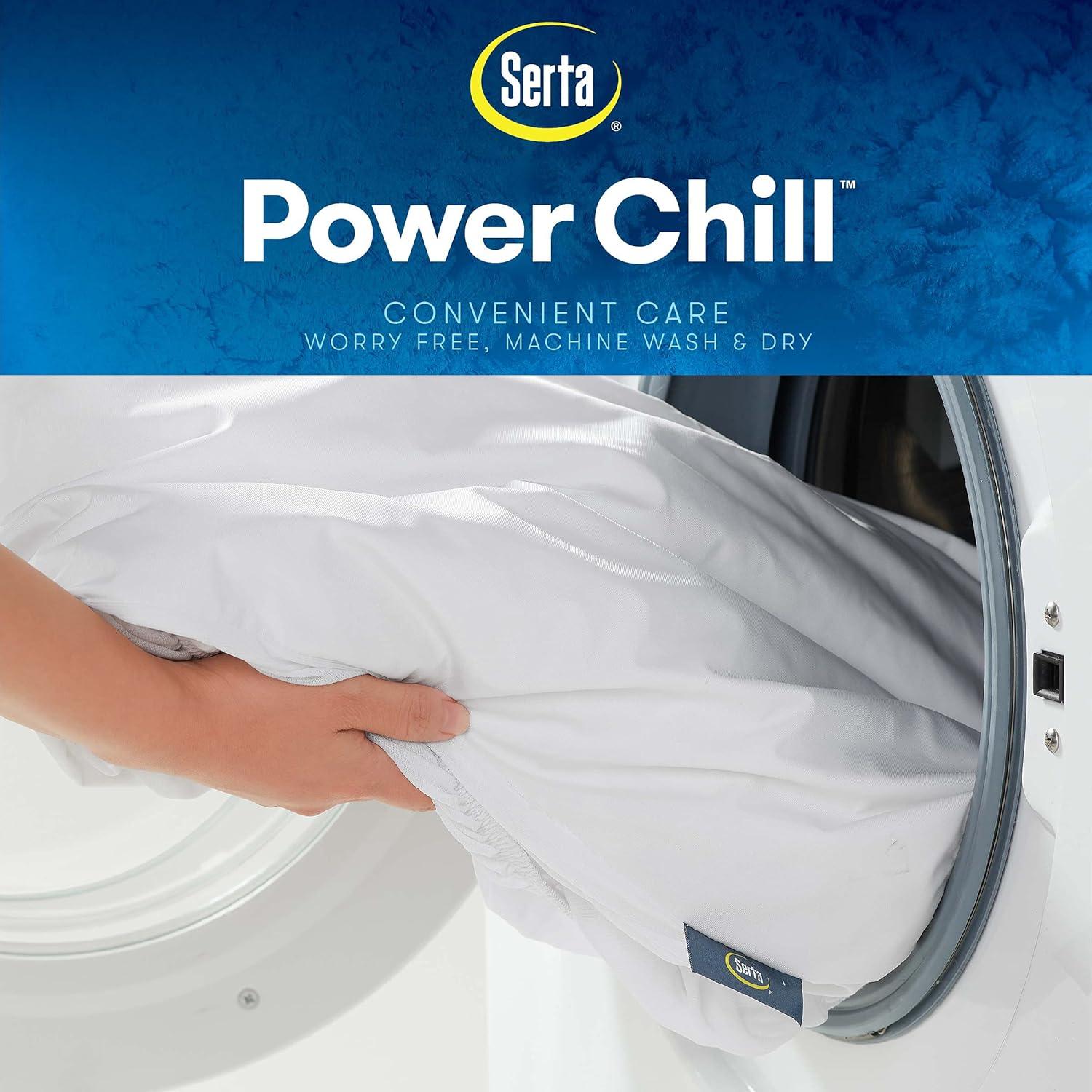 Serta Power Chill Waterproof Fitted Mattress Protector