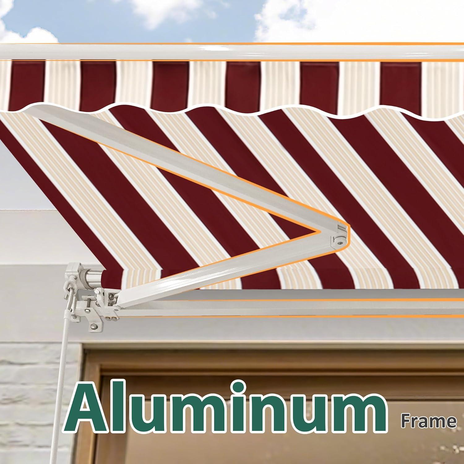Newacme LLC Freeport Park Alvin 10 ft. W x 8 ft. D Retractable Patio Awning