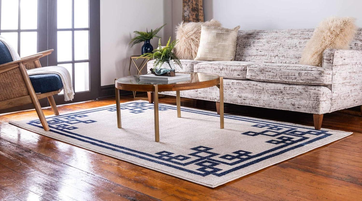 Athens Geometric Beige 7' 0 x 10' 0 Area Rug