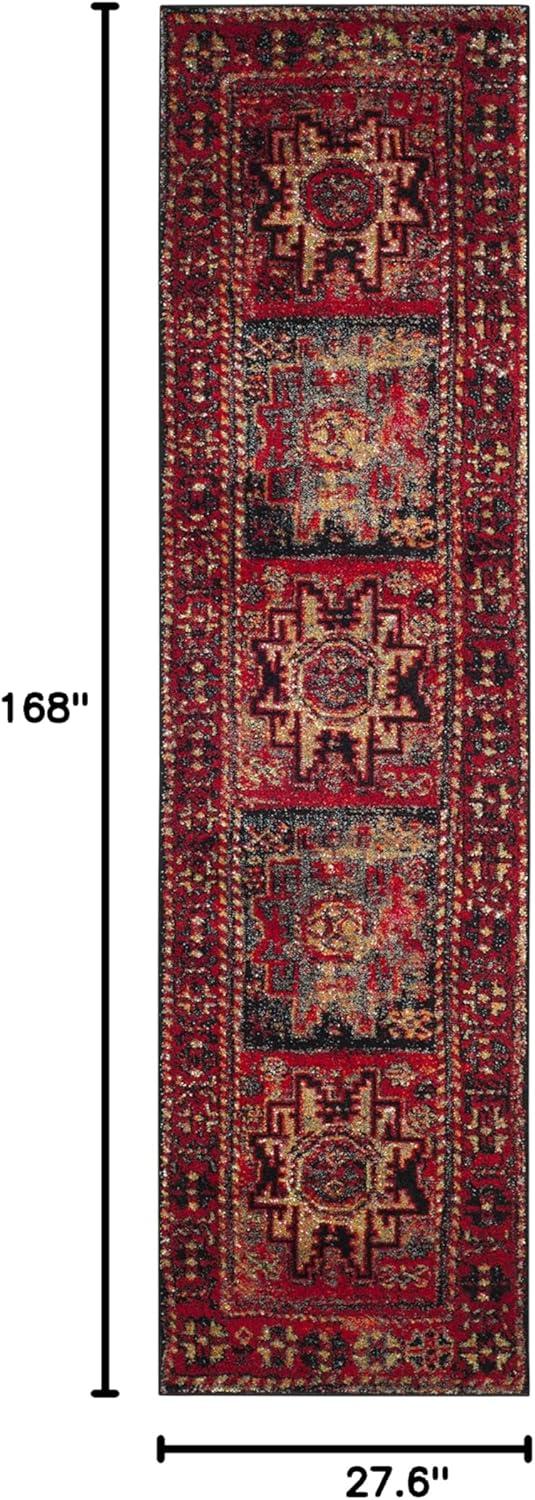 Vintage Hamadan VTH213 Power Loomed Indoor Runner Rug - Red/Multi - 2'3"x14' - Safavieh