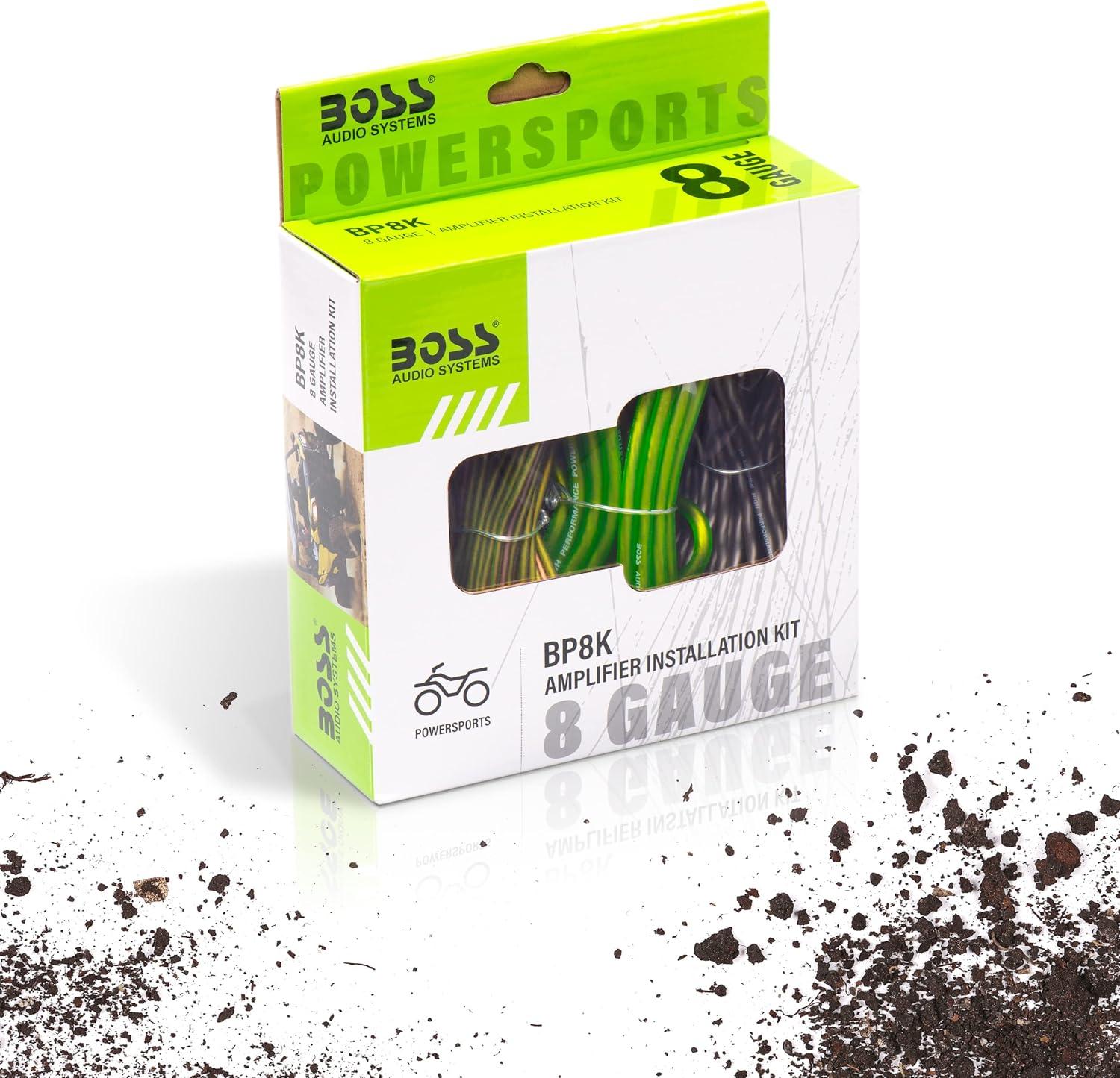 BOSS Audio Systems BP8K 8 Gauge Car Amplifier Installation Wiring Kit - A Car Amp Wire Kit Helps You Make Connections and Brings Power to Your Radio, Subwoofers and Speakers