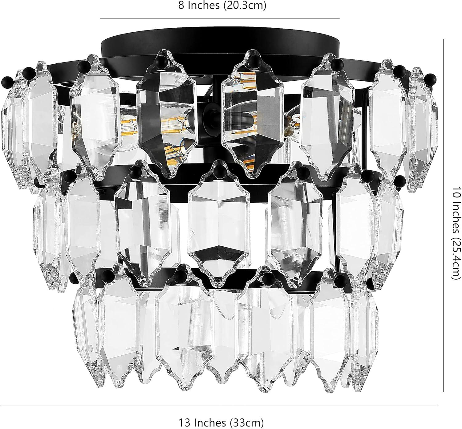 Gorson 3 Light 13" Flush Mount - FLU4045 - Black - Safavieh