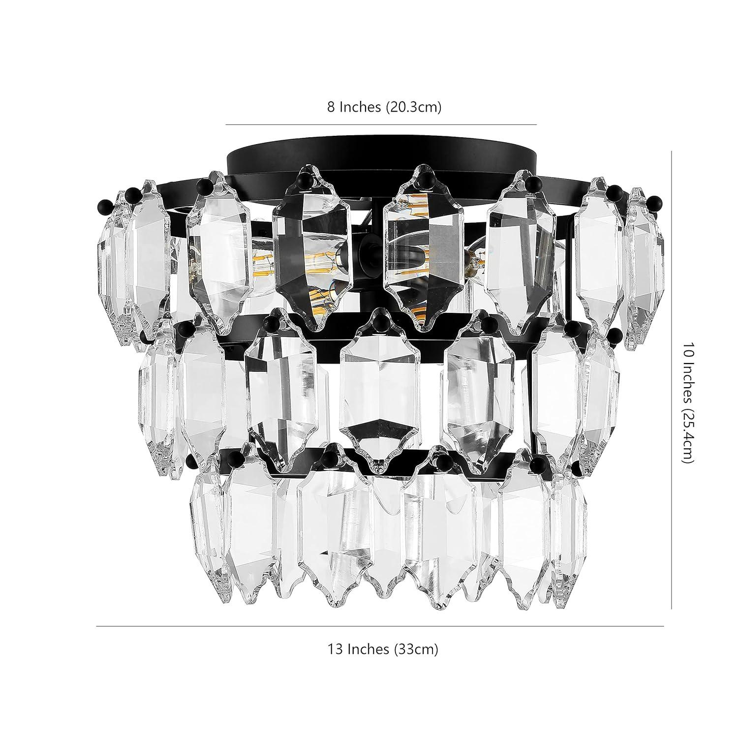 Gorson 3 Light 13" Flush Mount - FLU4045 - Black - Safavieh