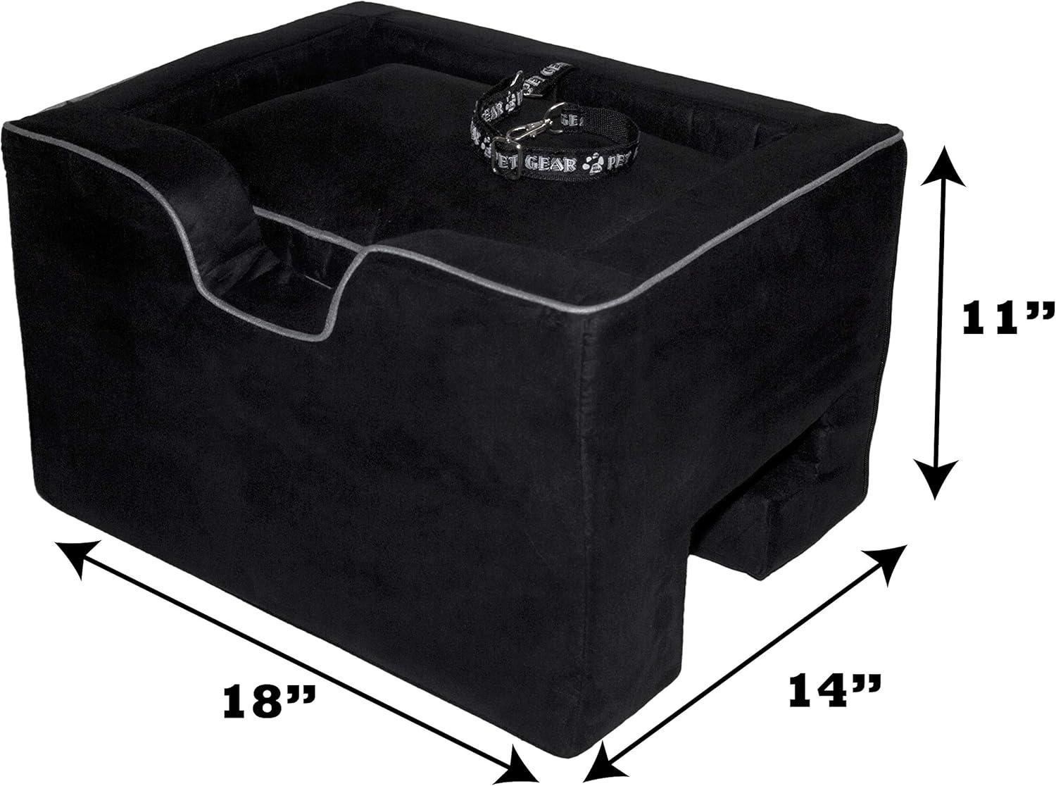 Medium Black Adjustable Dog Car Booster Seat