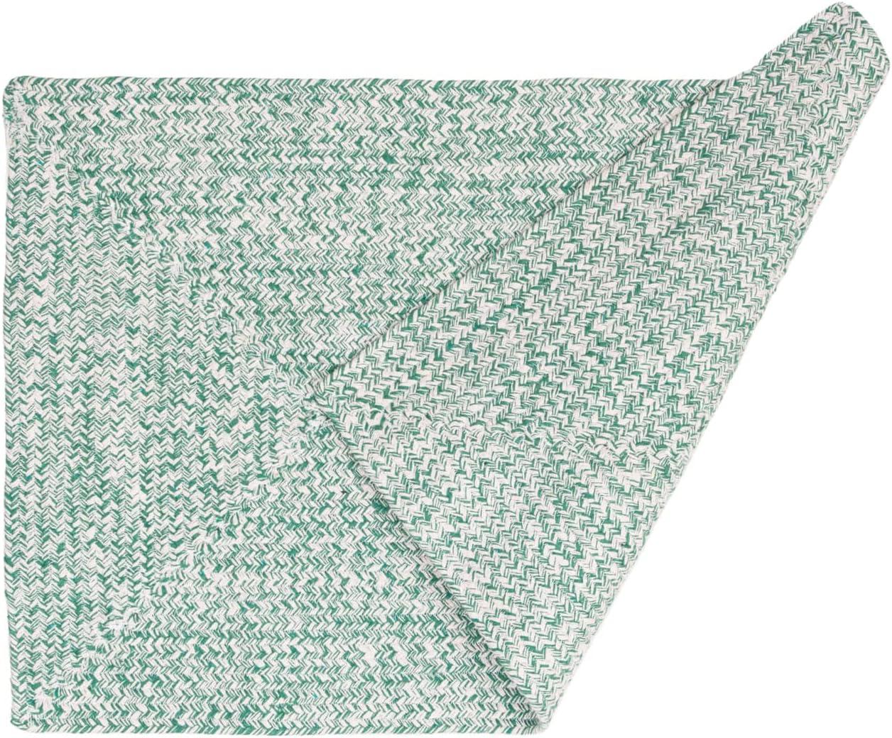 Hand Braided Farmhouse Green Reversible Area Rug