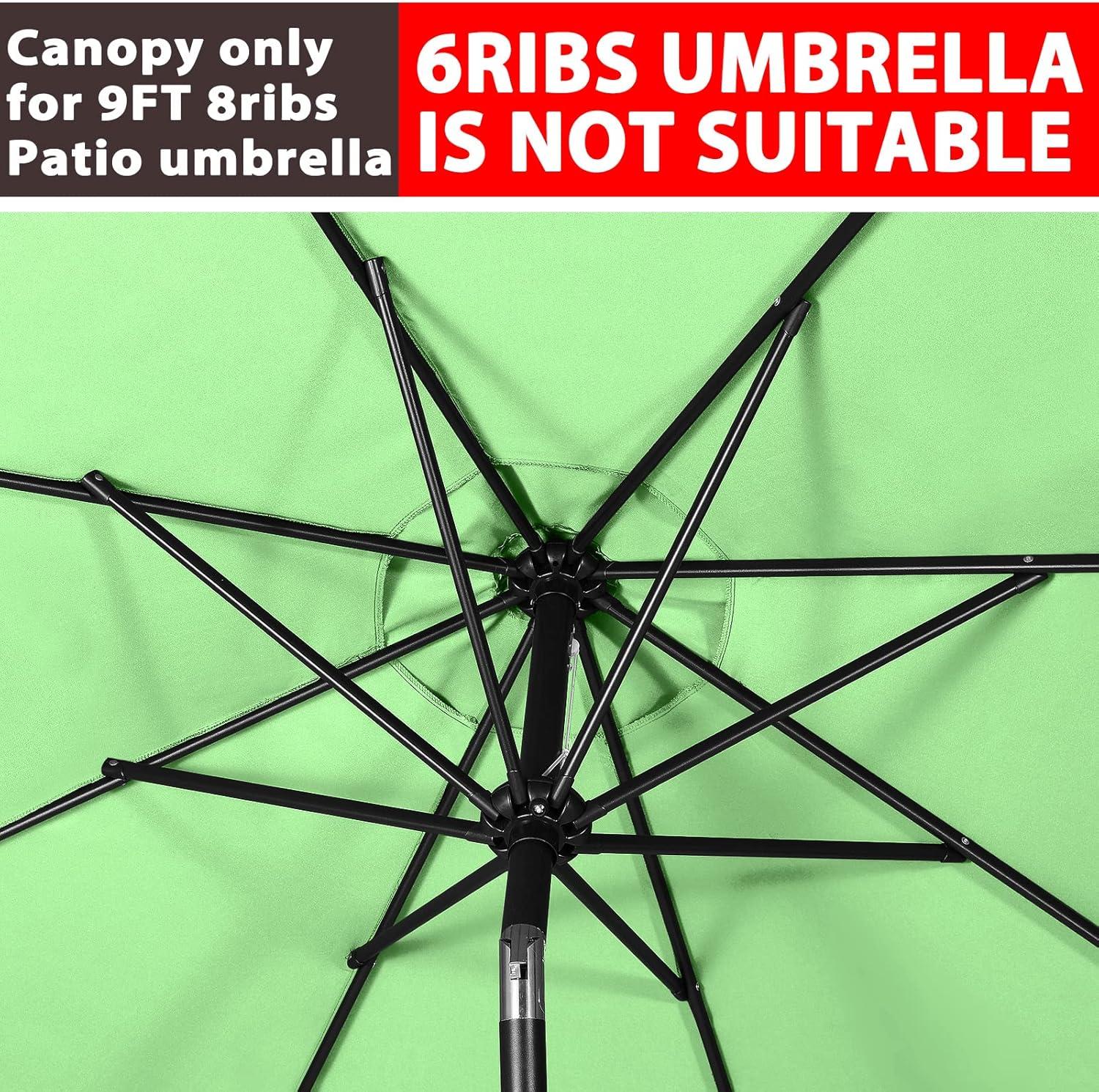 9ft Patio Umbrella Replacement Canopy