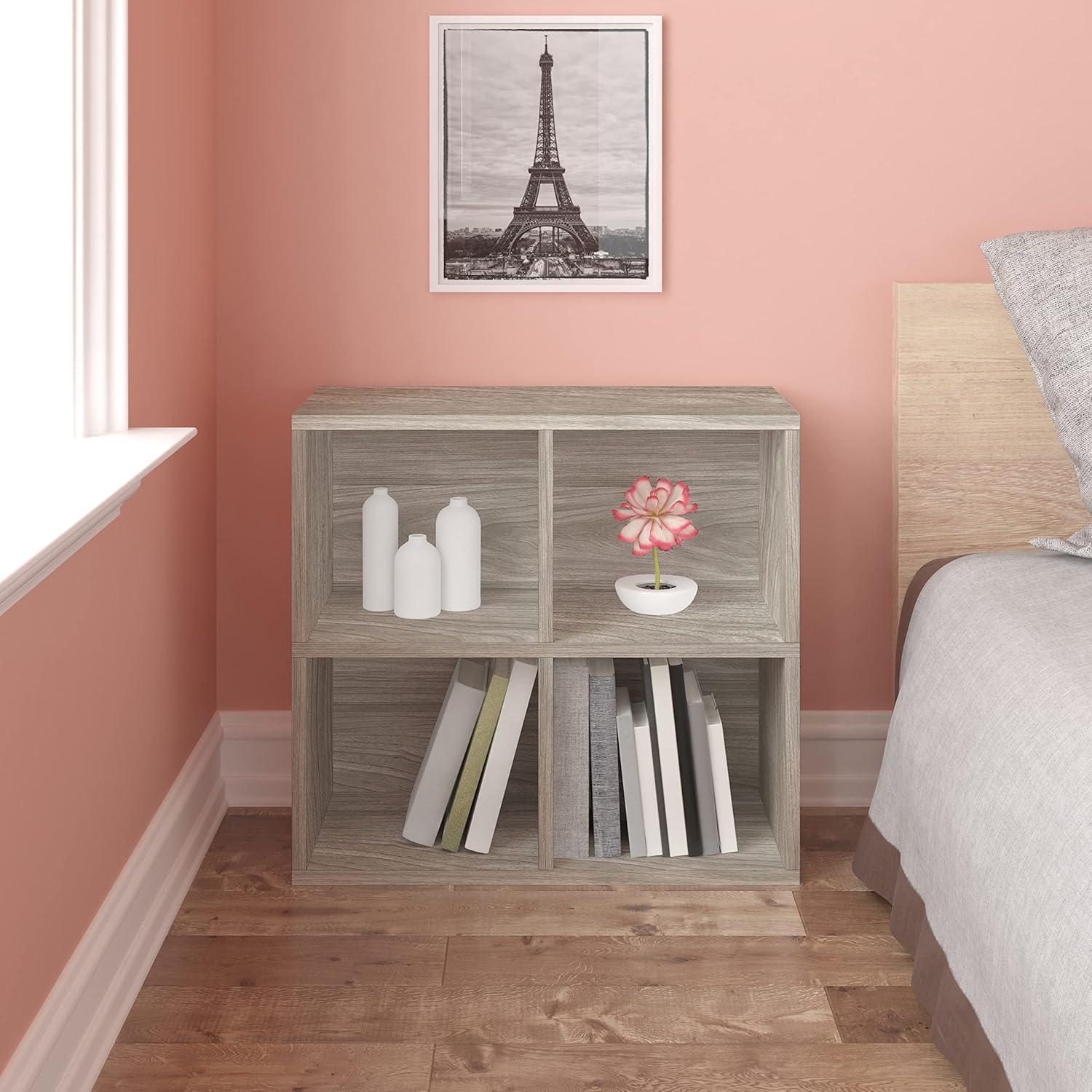 Way Basics Quartet 4-Cubby Bookcase