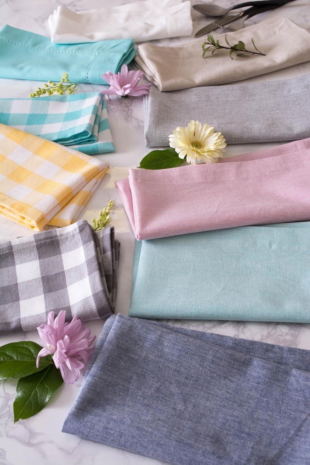 Design Imports  Chambray Napkin Set 6 Piece, Blue, 20X20"
