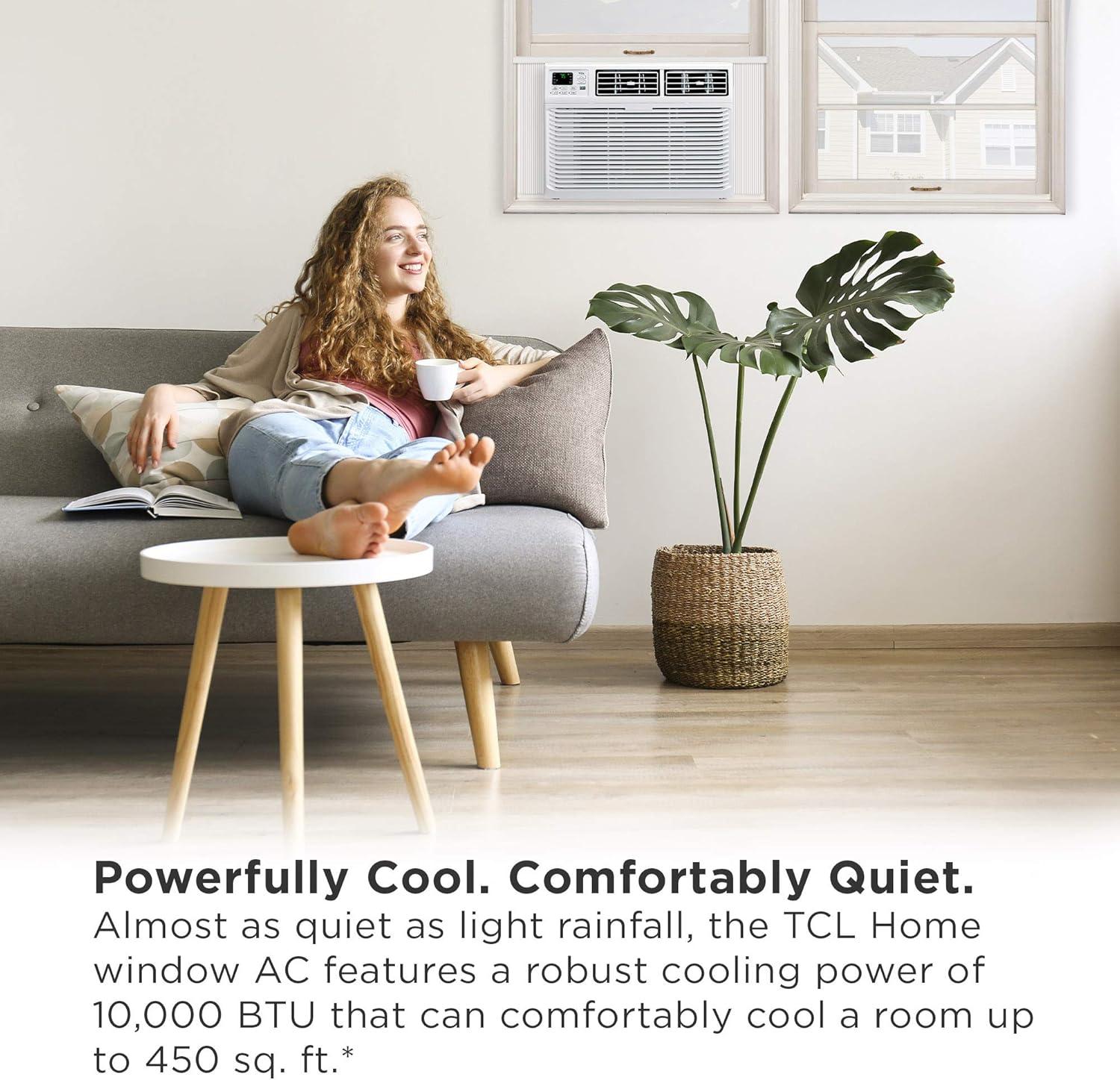 TCL 10,000 BTU 3 Speed Cooling Window Air Conditioner, White, 10W3E1-A