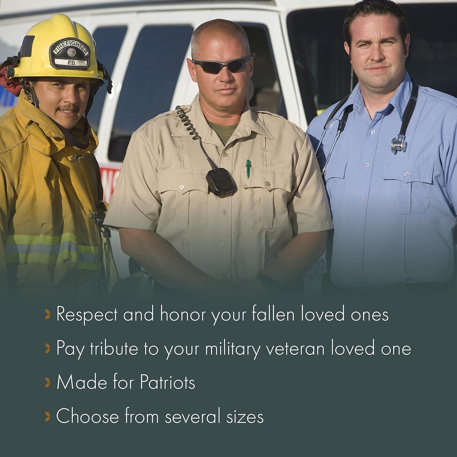 Commemorative Cremation Urns American Flag Metal 200 cu Keepsake Cremation Urn