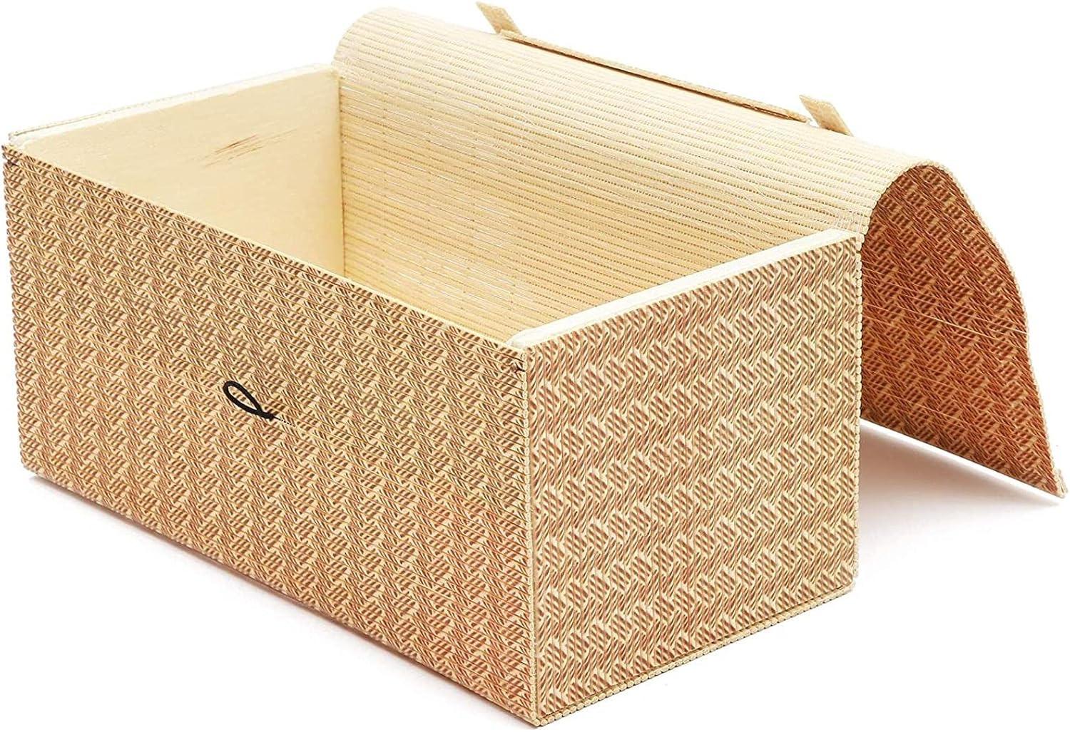 Juvale Bamboo Cane Material Tissue Box Cover for Home and Bathroom Decor, 11 x 6 x 5 In