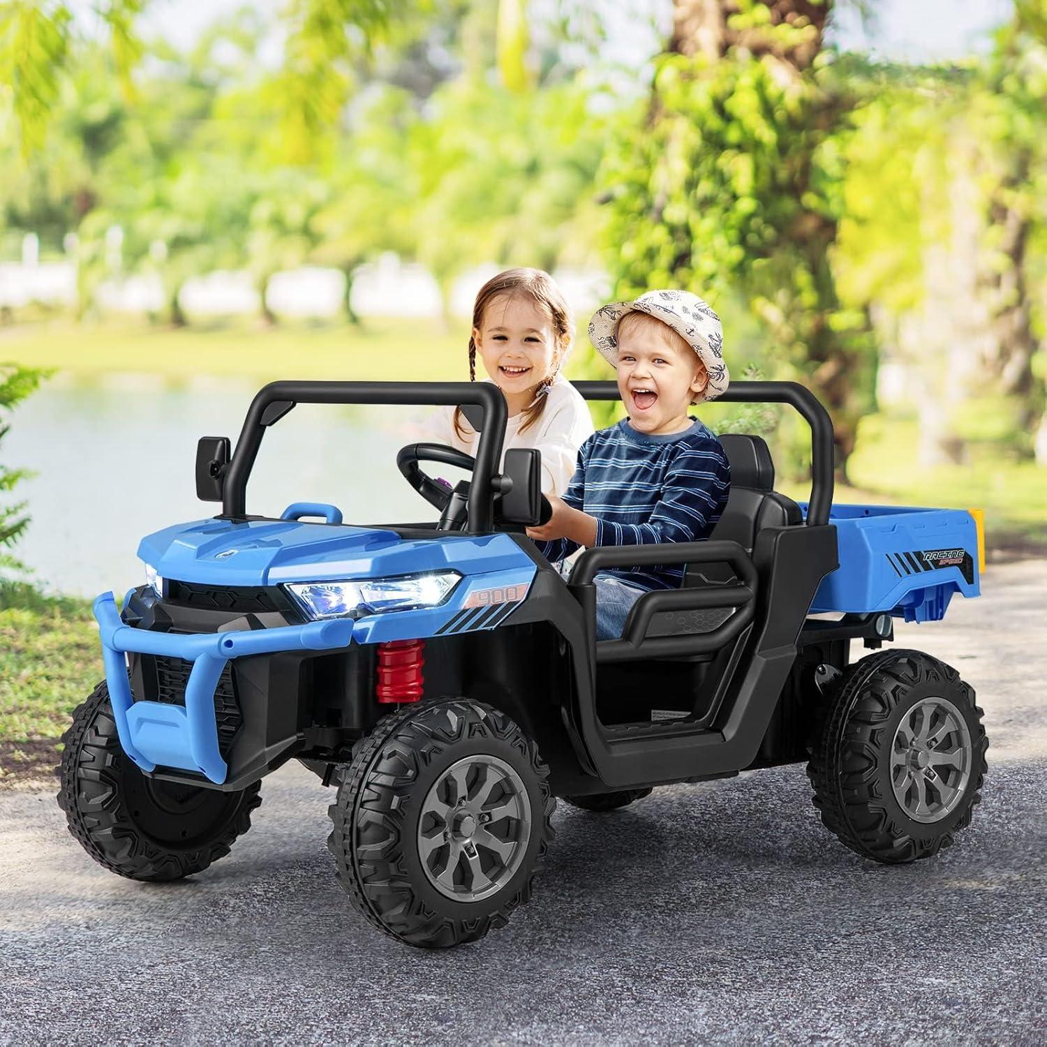 Himimi Delia Himimi 24 Voltage  Ride On Dump Truck, 2 Seater Kids UTV with Electric Dump Bed, Remote Control