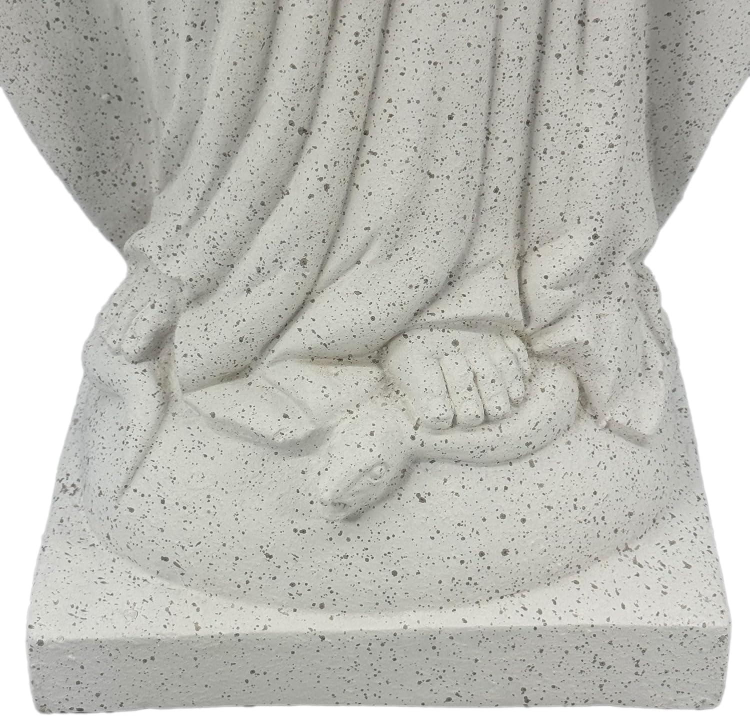 Galt International Virgin Mary Praying Blessed Mother of Grace Garden Statue Terrazo-Style 32" Religious Resin Statue Holy Queen of Heaven