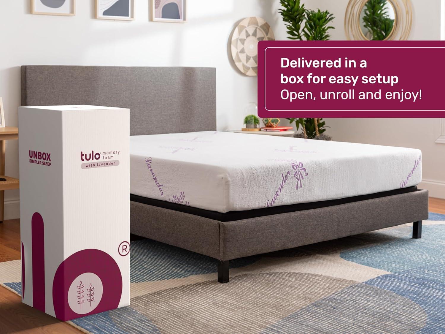 Queen Size 10" Lavender Memory Foam Mattress