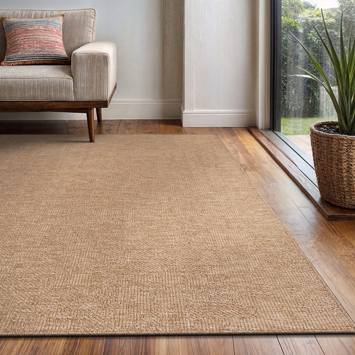 4'x6' Pata Hand Woven Chunky Jute Area Rug, Natural - JONATHAN Y