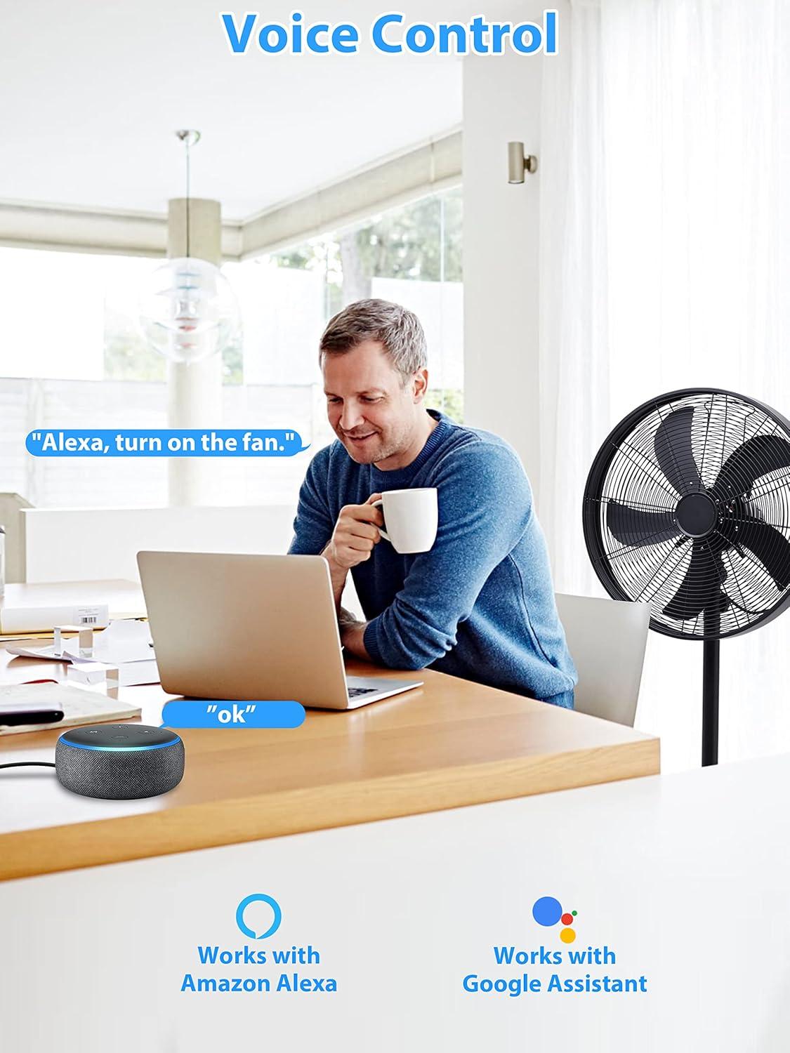 EIGHTREE Smart Plug 2025 Upgrade to 15A, Bluetooth & Wi-Fi Outlet Plug Dual Connection, Voice Control, Remote Control Outlet Timer Indoor, Smart Plugs That Work with Alexa & Google, 2.4GHz Wi-Fi Only