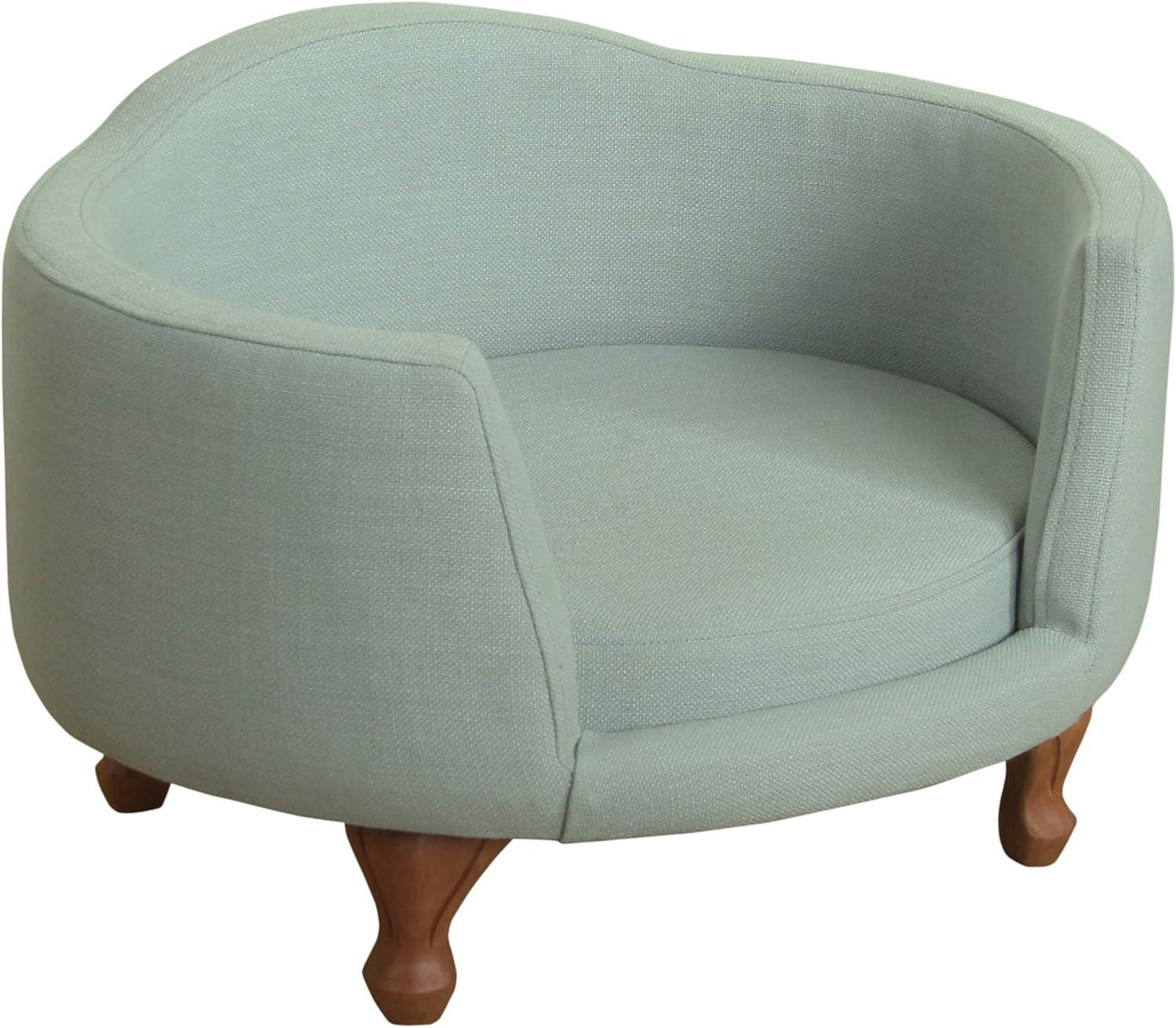 HomePop Decorative Pet Bed Curved Mini Love Seat for Small Dog (18" x 22" x 12")