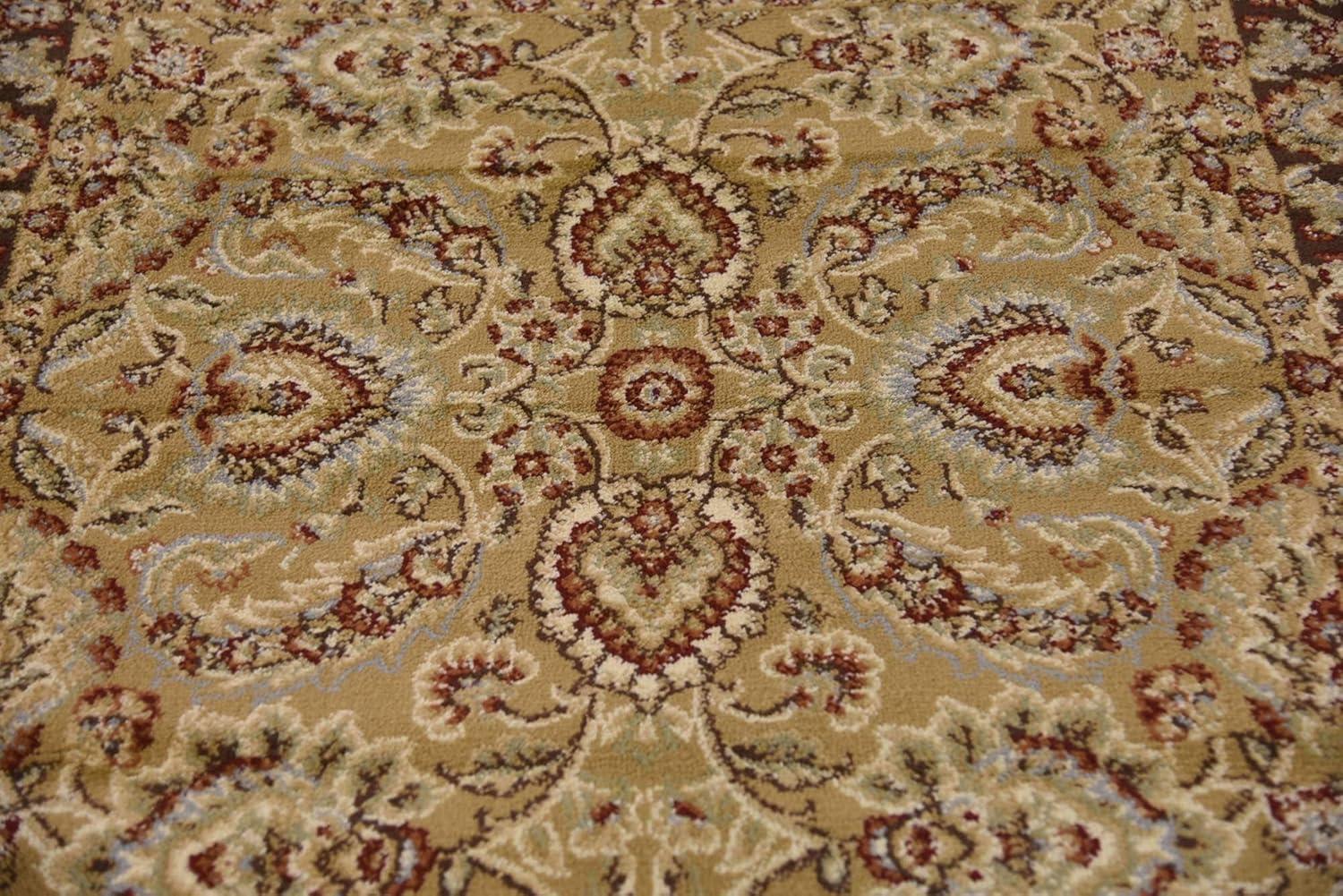 Unique Loom 4' 1 x 4' 1 Square Tan Voyage Asheville Area Rug