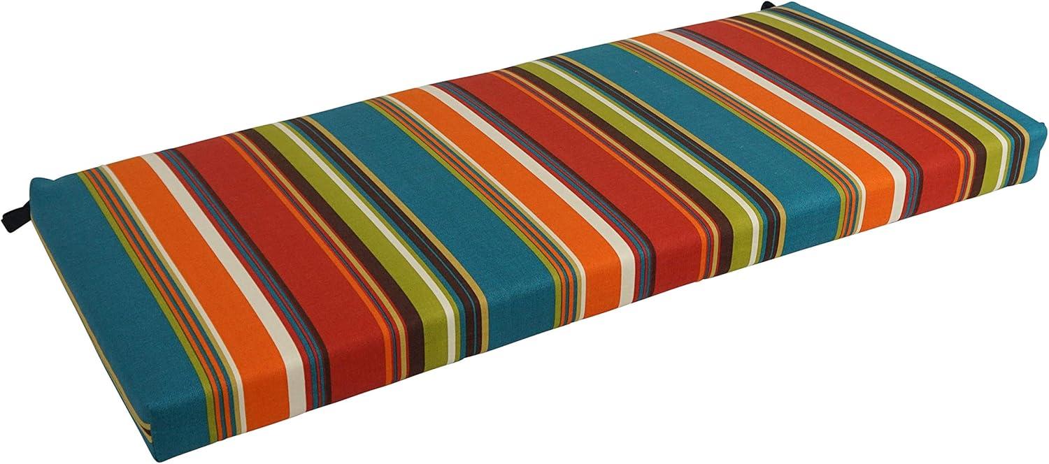 Blazing Needles 42-inch by 19-inch Patterned Outdoor Spun Polyester Loveseat Cushion