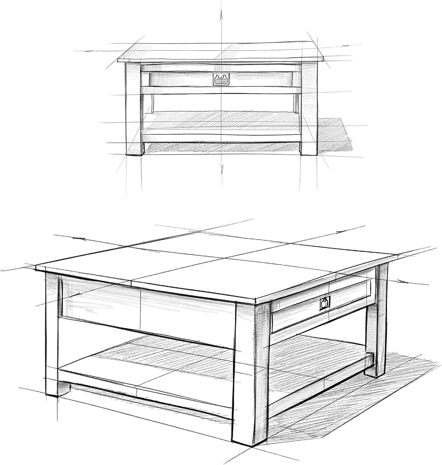 Simpli Home Monroe Square Coffee Table