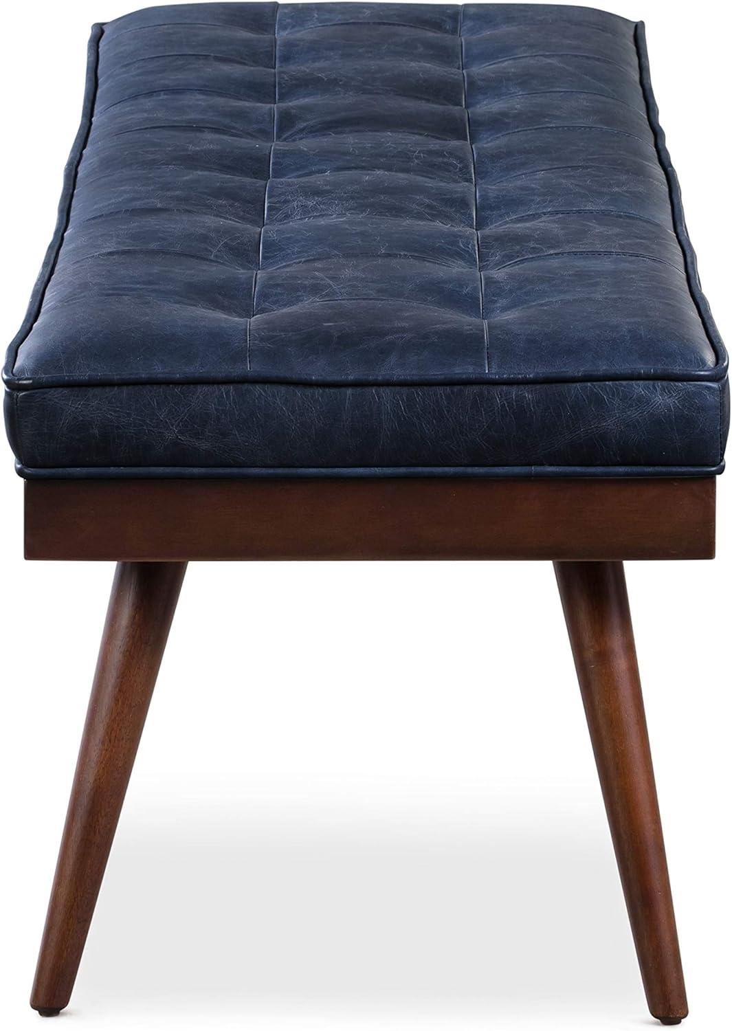 Athan Full-Grain Italian Genuine Leather Bench