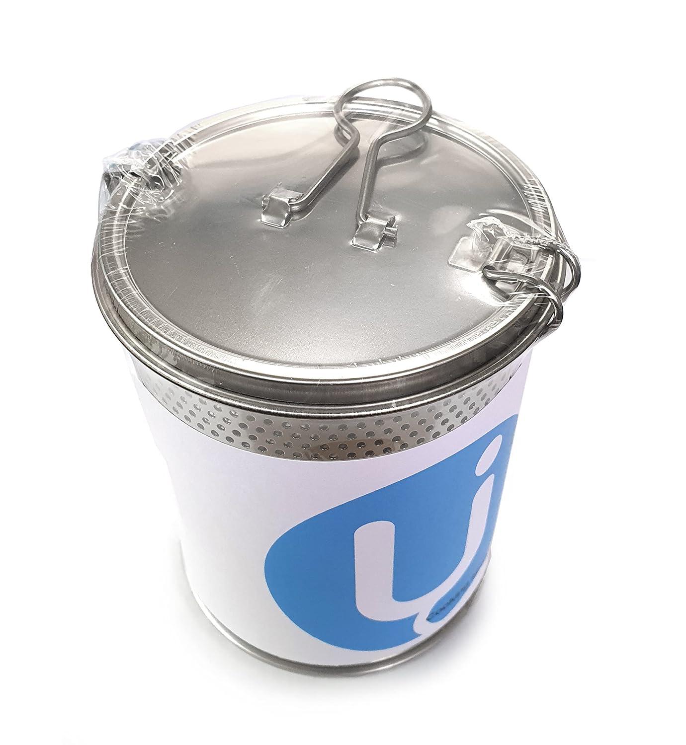 Commercial Grade D 3.9" X H 5.3" Genuine Stainless Steel 18/8 Perforated Strainer - One Touch Lock System - Restaurant & Home Use|Commercial Grade D. 3.9"x H. 5.3" - Genuine 18/8 Stainless Steel Perfo