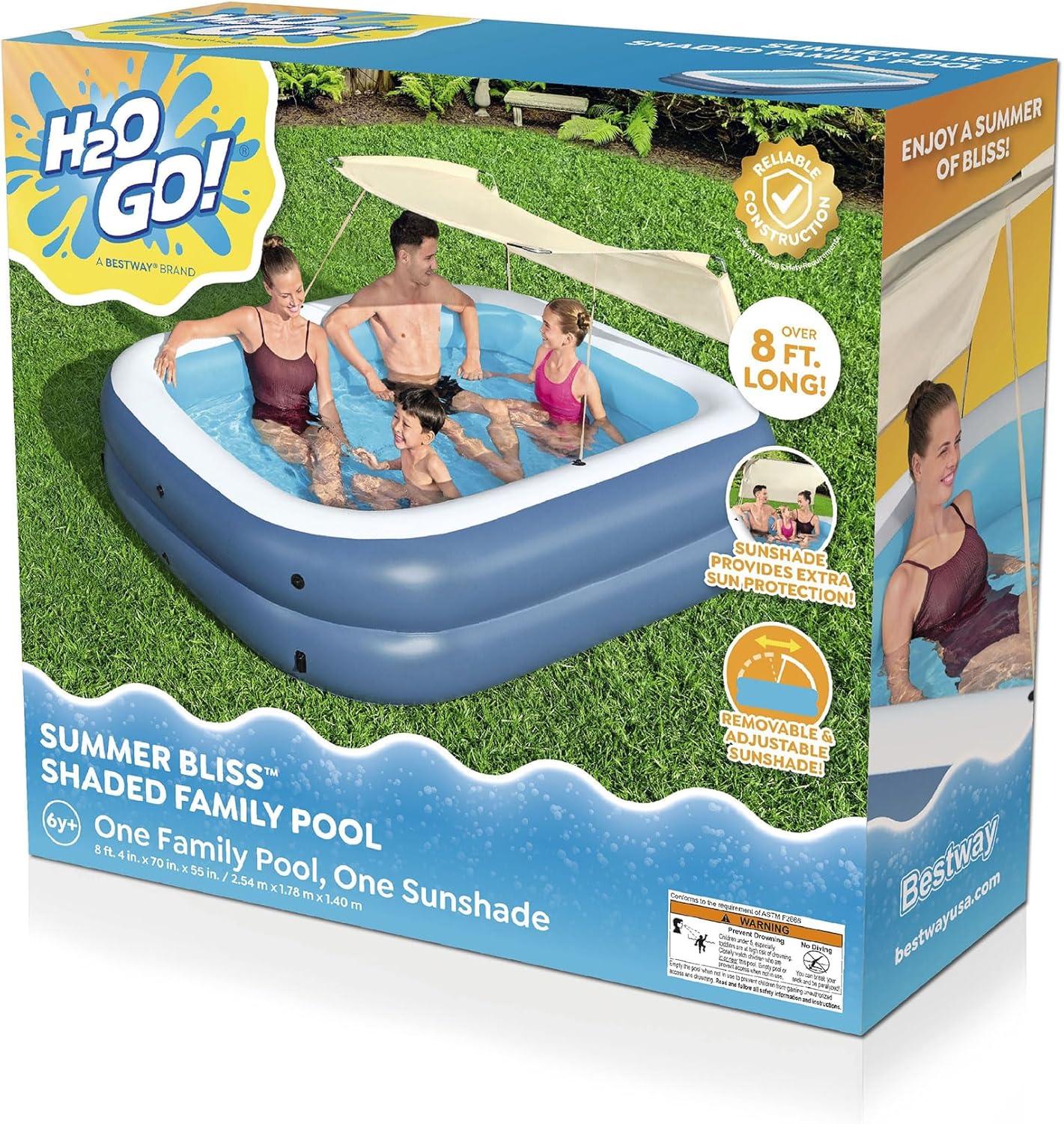 Bestway Plastic Rectangle Inflatable Pool 55'' H x 70'' W x 100'' L
