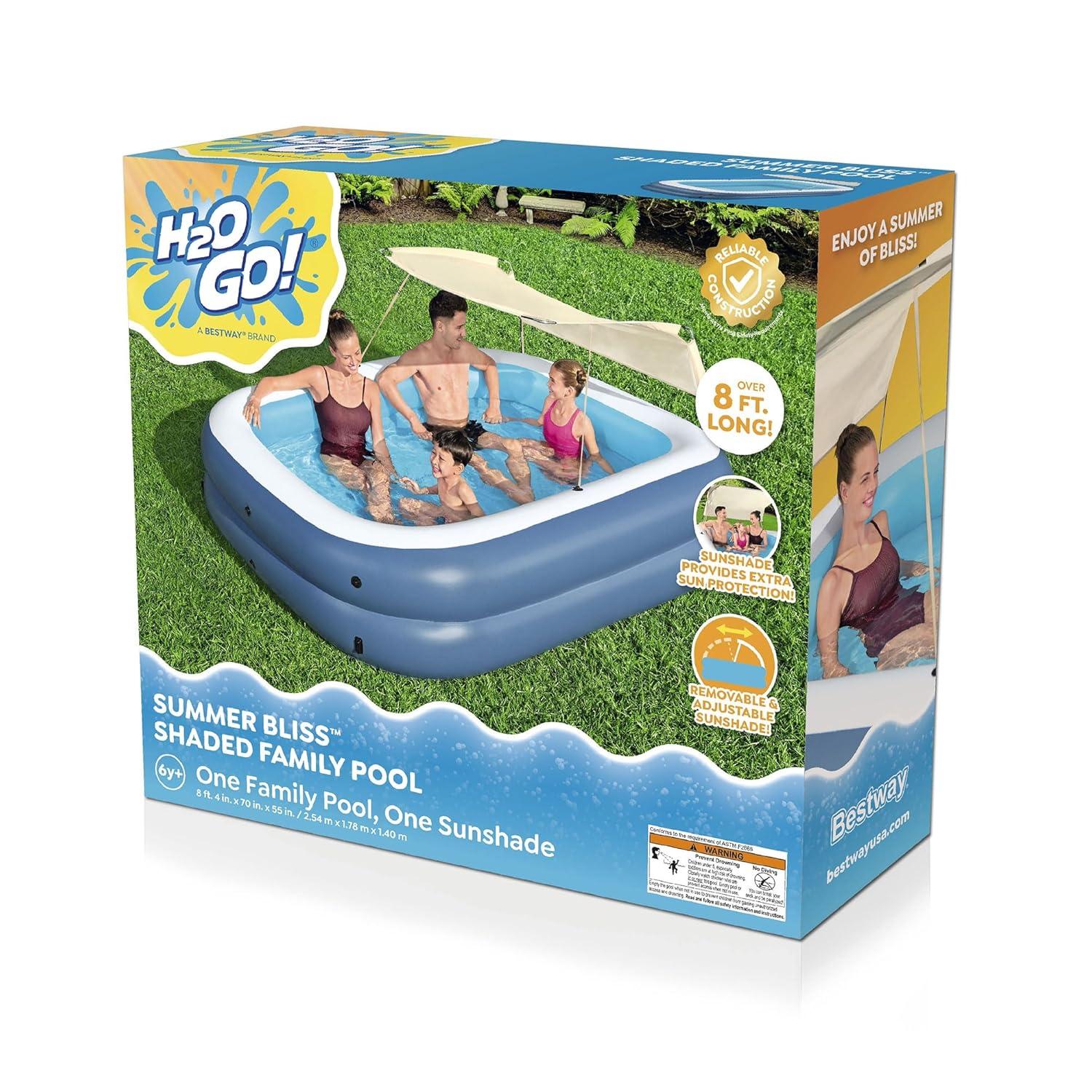 Bestway Plastic Rectangle Inflatable Pool 55'' H x 70'' W x 100'' L